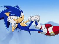 Bored Sonic in the air