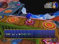 Sonic receiving a Transfire.