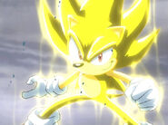 Super Sonic fighting Perfect Chaos