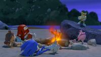 S1E14 Team Sonic campfire