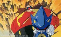 Japanese phonecard of Dr. Robotnik and Hyper Metal Sonic (1996)