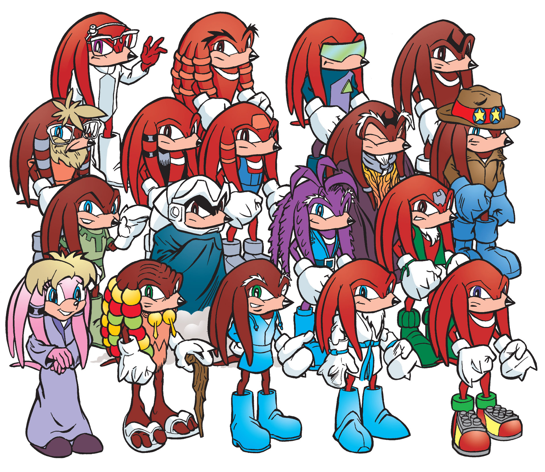 They are also Knuckles the Echidna's predecessors and family in the ti...