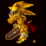 La pose de victoria de Excalibur Sonic.