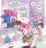 Amy running to find her friends, from .