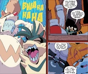 Rough i Tumble wyśmiewający swoich wybawców