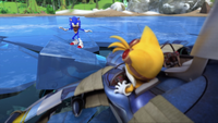 SB S1E01 Sonic Tails sink plane