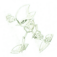 Early concepts of Metal Sonic.