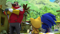 SB S1E20 Eggman Tails Sonic tall tale