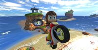 Alex Kidd and the Sukopako Motorcycle in Ocean Ruin.