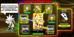 Event quests and unlockable for defeating Infinite during the "Super Shadow Returns" Event.