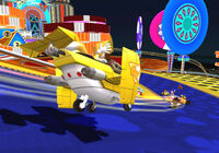 Tails and the Tornado Racer in Pinball Highway.