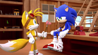 SB S1E19 Tails reflex hammer Sonic