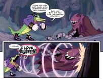 Vector takes the monster down