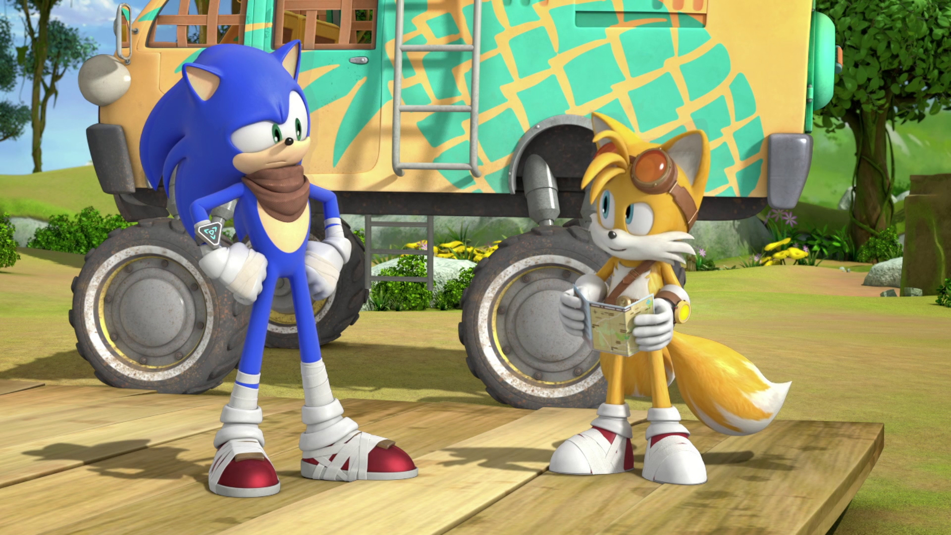 Shadow appreciation blog — solar-socks: Tails upgrades Shadow's shoes so