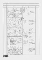 Sonic Adventure storyboard depicting Chaos with pupils
