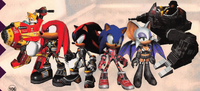 Sonic Adventure 2: Battle - The Eggwalker's alternate Outfit alongside others.