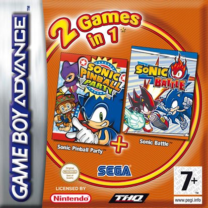 Game Boy Advance GBA Sonic Pinball Party & Sonic Battle Double Pack  Nintendo