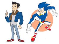 Concept artwork by Tracy Yardley, for an unused redesign intended for Sonic the Hedgehog #293.