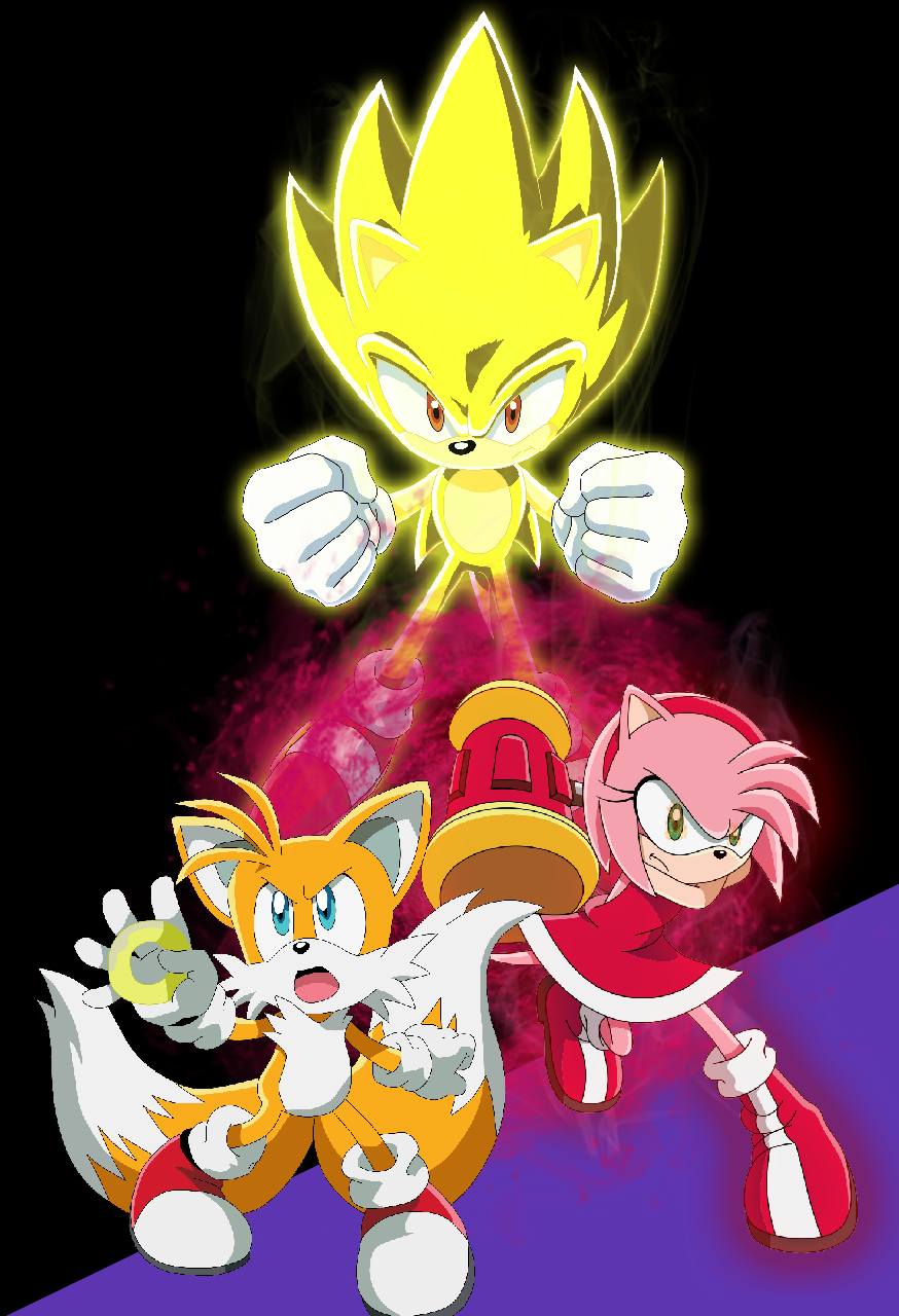 Sonic FGX Ultimate All Chaos Emeralds + Super Sonic 