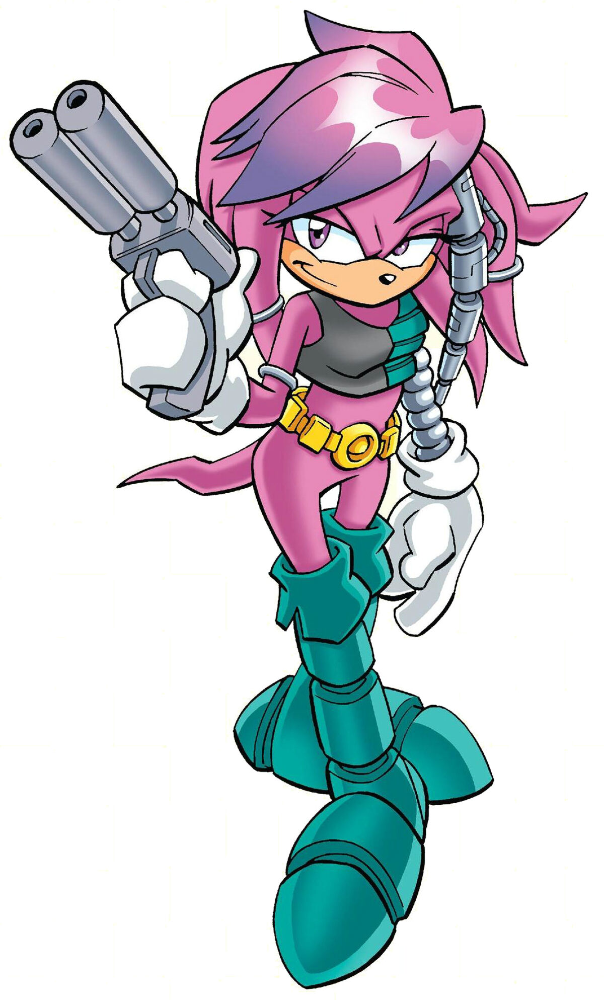 Knuckles and Julie-Su In Sonic X form by ShineTheEchidna07 on