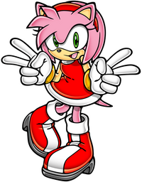 I looked Amy's hight on the fandom Sonic wiki and it says she's 2