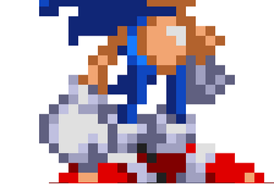 Chaos Emeralds Sonic Chaos Sprite Pixel art, sprite, blue, sonic