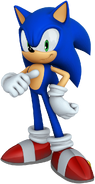 Sonic in Mario and Sonic at the Winter Olympic Games.