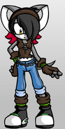 Fang the Zombie Hedgehog (Evil) (Adopted by LozzaLolzor) http://sonicfanchara.wikia.com/wiki/Karen_%27Fang%27_Kurtalos_the_Undead_Hedgehog