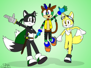 Team Okapi (Avro, Erik and Kingston) Art by cruzerblade9369 on Twitter