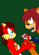 Cyrox fighting against Fiona