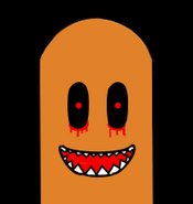 Spooky Corn Dog with Ketchup Eyes