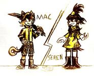 A battle pic between Mac and N8's character Seren, thank you N8!