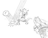 Joselyn and Duke teaming up to spar against Khan.