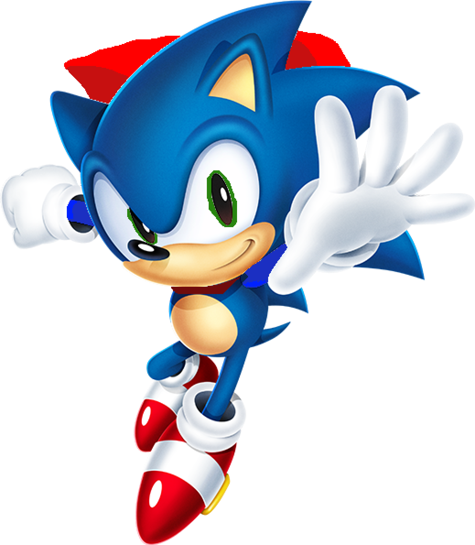 Sonic the Hedgehog transparent image download, size: 1080x1078px