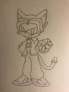 Kennedy's first pic for Sonic Fan Universe: Dawn of the Equinox, a fan-imation being made by 40DagreezKelvin on the SFCW! As this was the first picture, this is the closest to his original design.