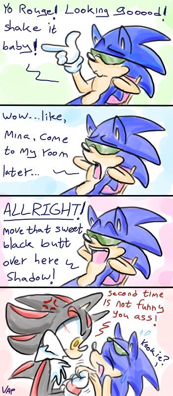 Sonadow!!  Sonic, Sonic and shadow, Sonic funny