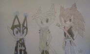 Xavis along with Lee (left) and Kennedy (middle) in Depths of Dimensions - drawn by Leeprower1012