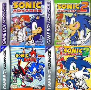 Sonic Advance 1 ＆ 2 ＆ 3 ＆ Battle set SEGA Gameboy Advance GBA Japanese