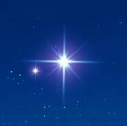 The eight-pointed star during the taking of the summer solstice's nights (Neverland Star from Peter Pan).