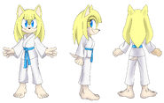 Madeline Karate outfit reference sheet. Sheet done by by Omorfia-Glimmer on Twitter/Ko-FI/DeviantART