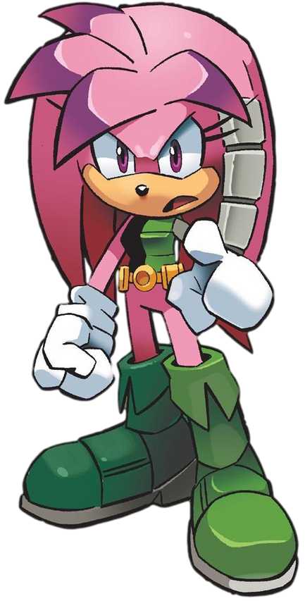 33561 - safe, artist:awesomeblossompossum, julie-su the echidna (sonic),  echidna, mammal, monotreme, anthro, archie sonic the hedgehog, cc by-nc-nd,  creative commons, sega, sonic the hedgehog (series), 2014, belt, boots,  clothes, cybernetics, digital art