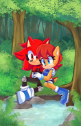 Spectrum and Sally by a Pond (by FrizeRose)