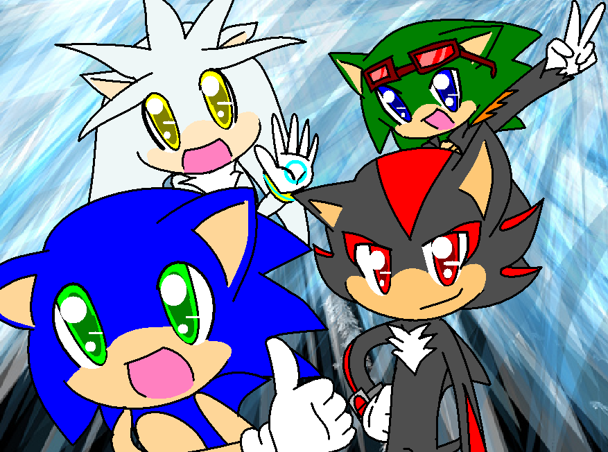 cHELLe on X: WIP Classic(?) SASS #Silver #Sonic #AmyRose #Shadow