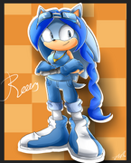 Reens' second redesign. I kept the goggles, gloves, and necklace, but changed her quills, hair, and clothing a bit. Drawn by SigmaAlphaThree.