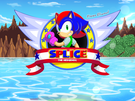 The title screen of Splice the Hedgehog