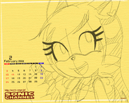 Sonic Channel Calendar Kloey. Template (c) SonicAdvance, sketch (c) Cleffakaykay.