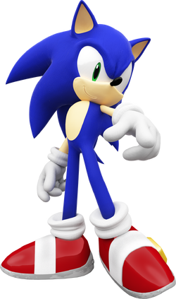 3d render of sonic the hedgehog running towards the viewer