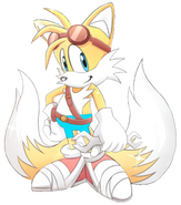 Tails in new, trademark outfit