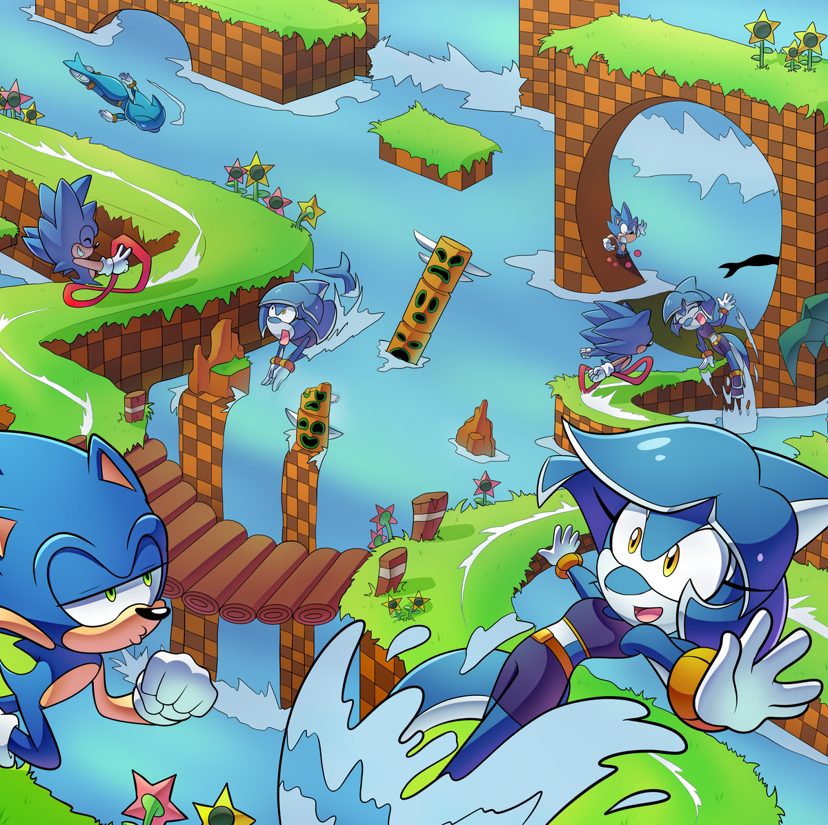 Reimaginaram a Green Hill Zone de Sonic The Hedgehog