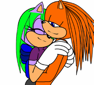 Sora and Nicole hugging